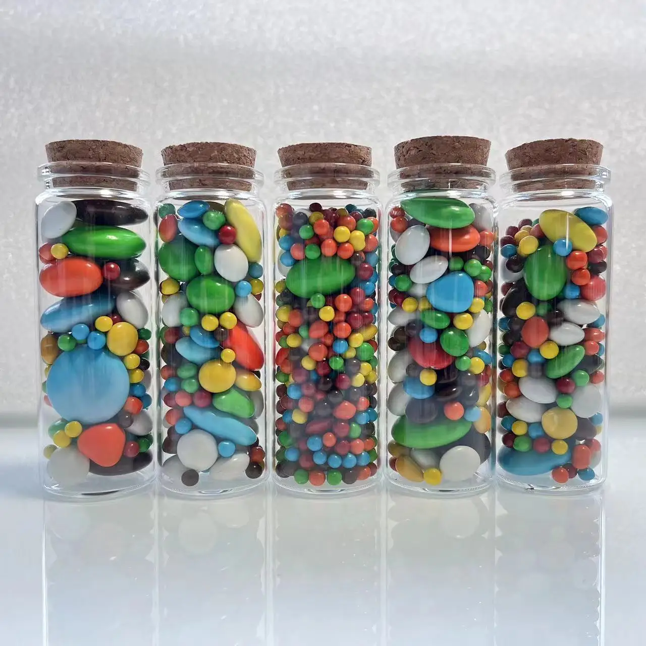 

Glass Bottle 25*37*100mm 80ml Dragees test tube Stopper Corks Storage Glass Jars for Spice Vial Bottle Candy Containers