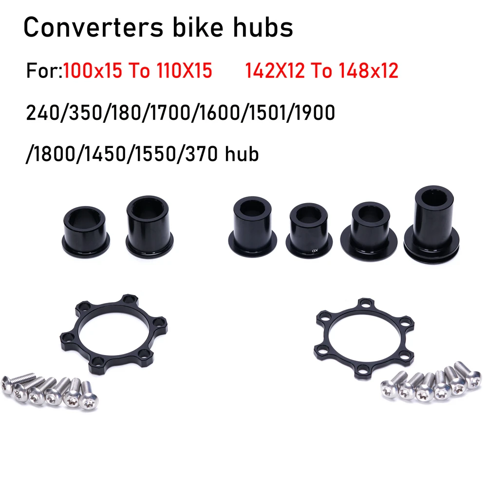 Apply to DTSWISS/350/370/180/240/1900/1501/1700 Hub Adapter 12mm X 142 to 148 X 15mm 100 to 110 Conversion Kit