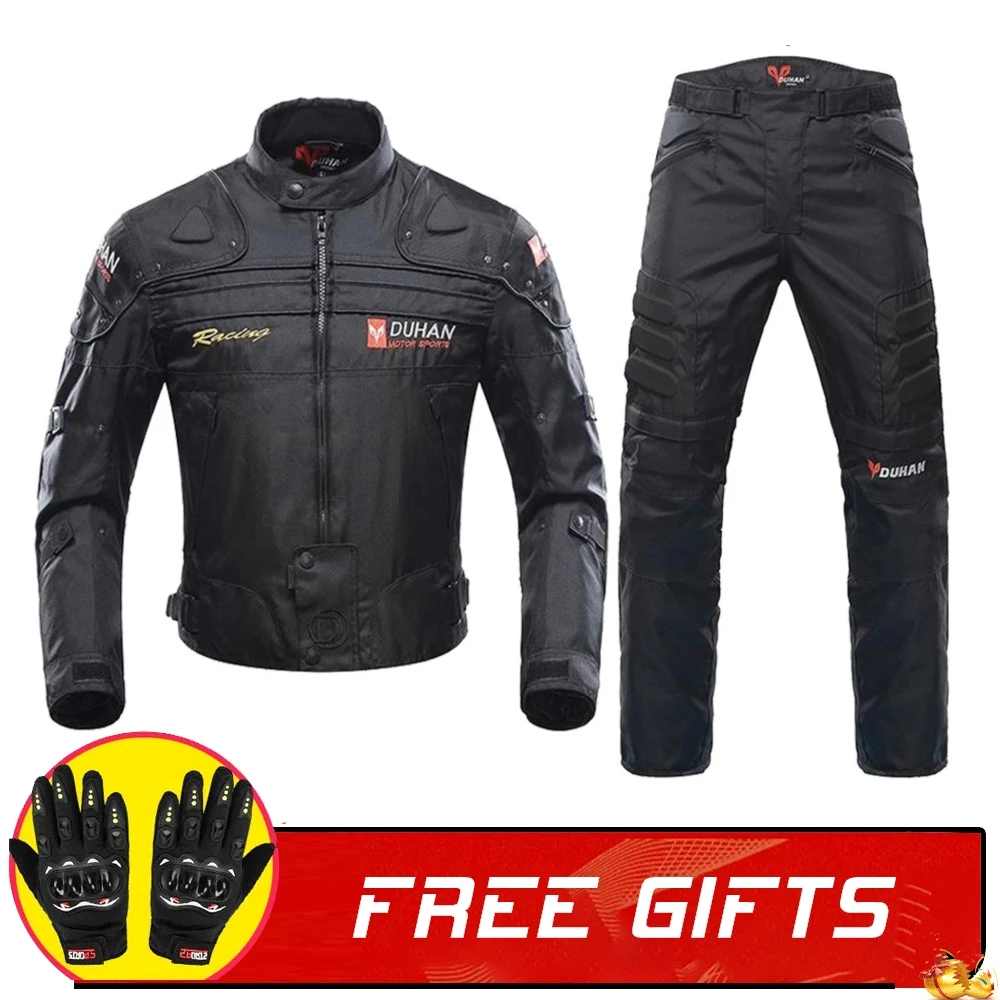 

Motorcycle Jacket Four seasons Winter Cold-proof Moto+Protector Motorcycle Pants Moto Suit Touring Clothing Protective Gea