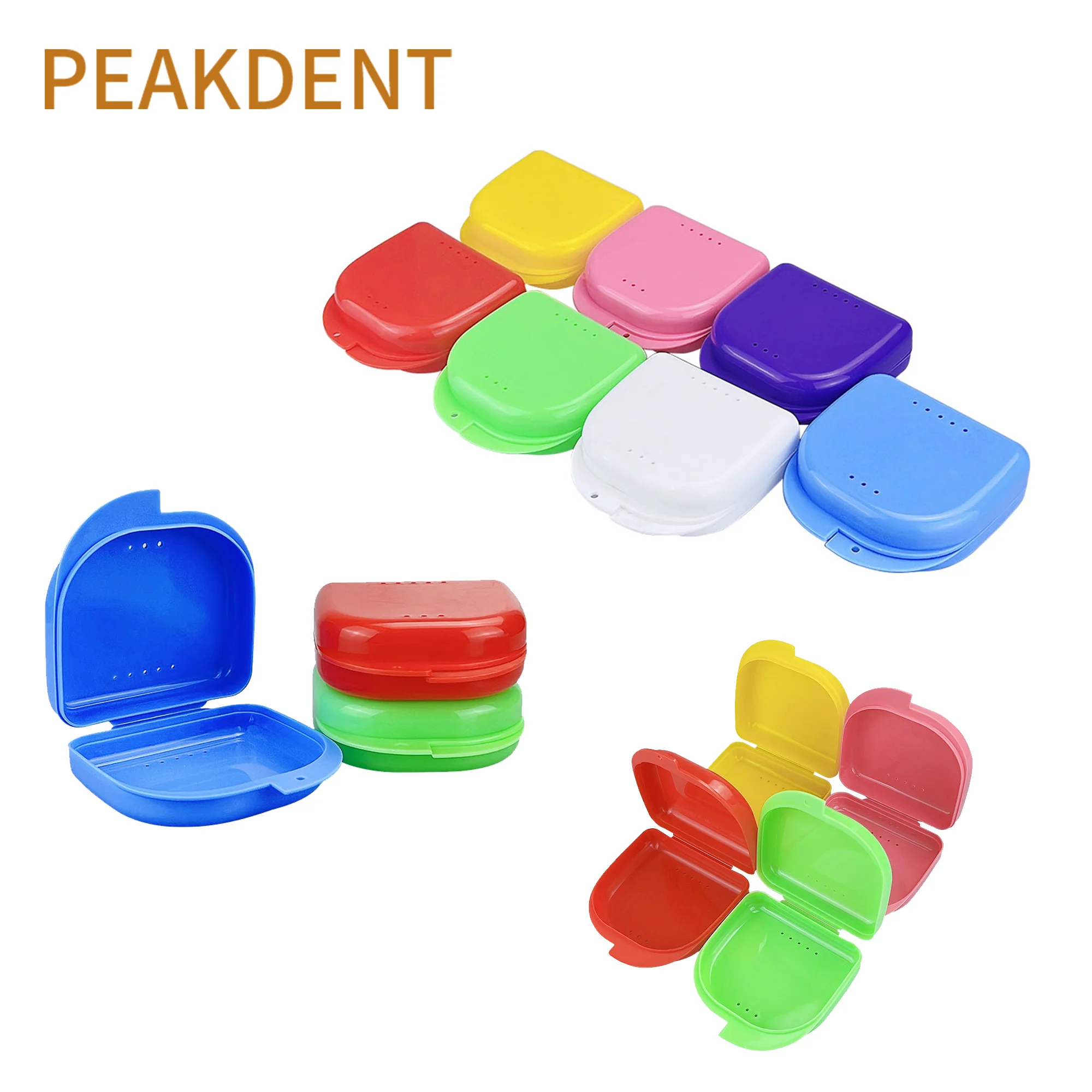 

Denture Storage Box Dental Orthodontic Retainer Case Mini Tooth Box Plastic Teeth Container False Teeth Protective