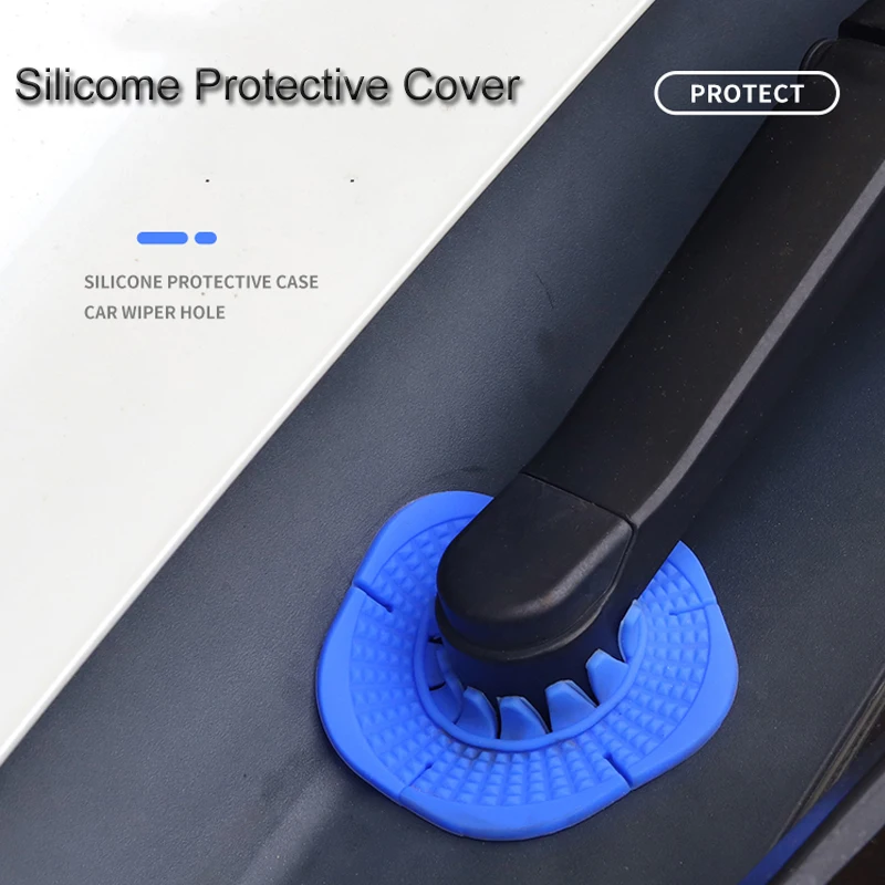 

2pcs Car Windshield Wiper Hole Protective Cover Wiper Dustproof Protection Bottom Sleeve Leaves Debris Prevention CoverAccessory