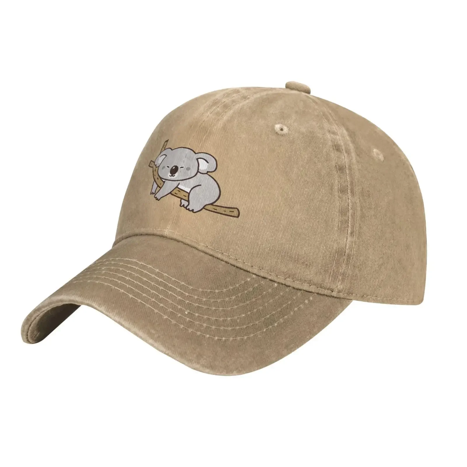 Cartoon Koala Vintage Baseball Cap for Men Women Denim Hat Washed Cotton Fashion Cap Unisex Adjustable Sports Outdoor