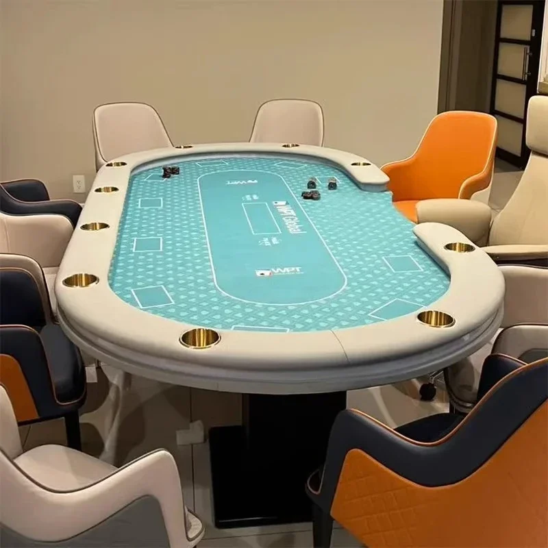 

BJ Texas Hold'em Table Set High-end Card Table Club Depu Set Professional Table Cover Package