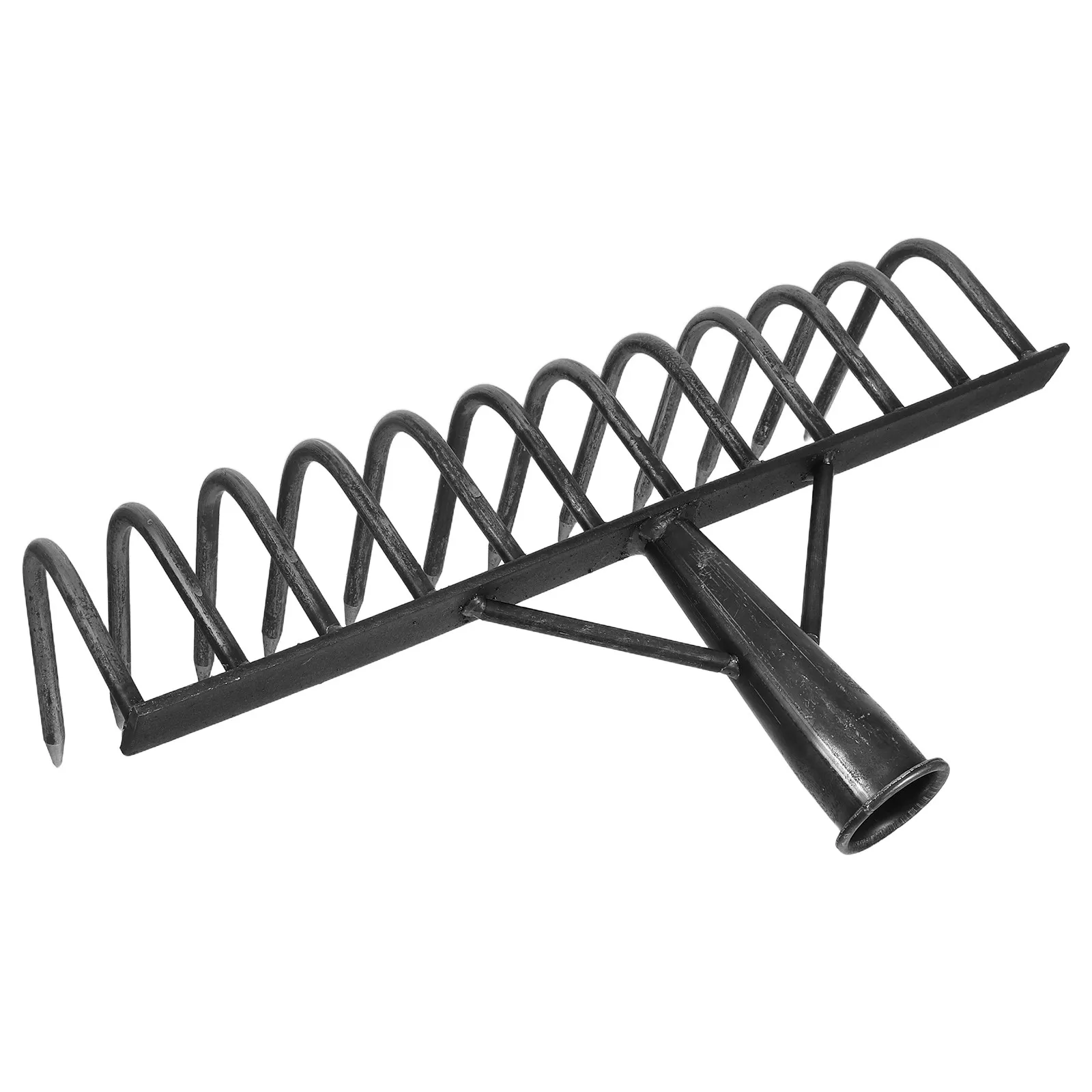Heavy Duty Carbon Steel Garden Rake Head Farm Tool Replacement for Soil Loosening Gardening Yard Work