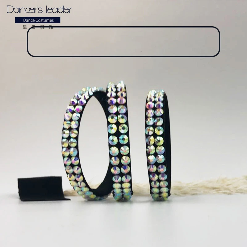 Pulsera de baile latino, brazalete especial de rendimiento de competición, cinturón de Cha Tango, pulsera de diamantes