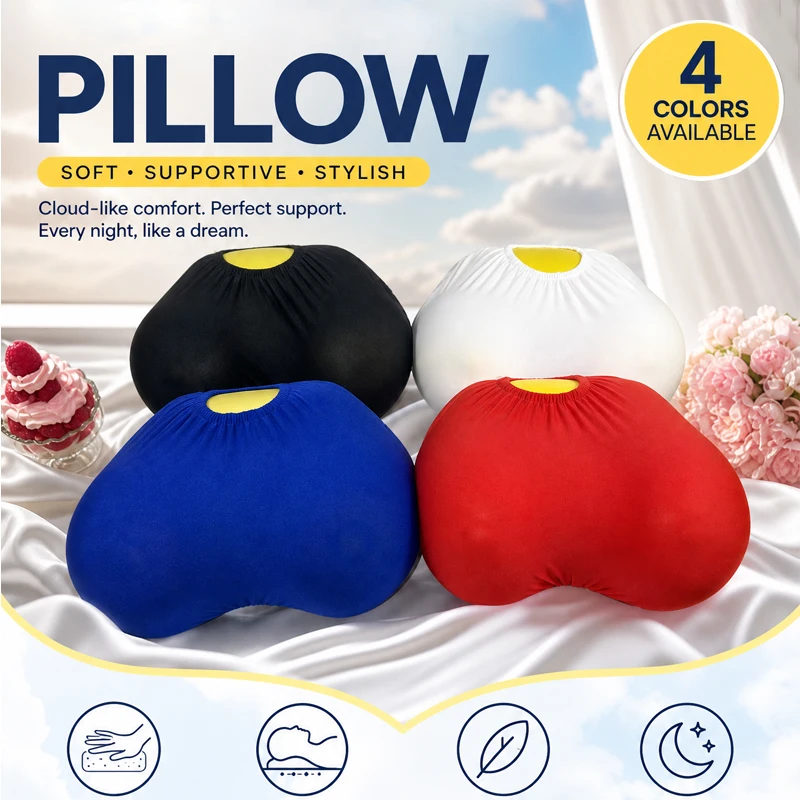 Boobs Breasts Pillow Cushion Soft Memory Foam Sleep Pillow for Neck and Shoulder Funny Latex Chest Pillow Gifts for Couples Gift