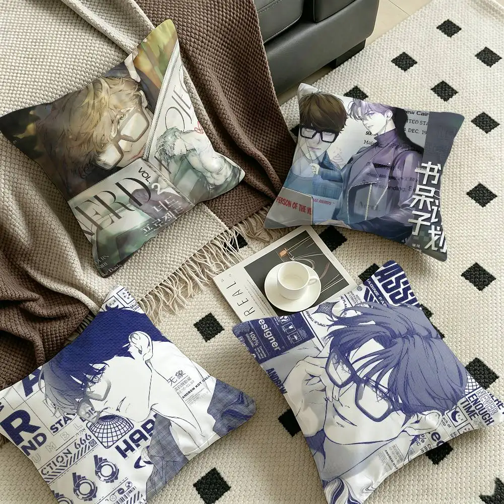 Nerd Project Bl Anime Pillow Anime Pillow Sofa Bed Head Pillow Cover Cushion Cover 45x45 cm Fashion