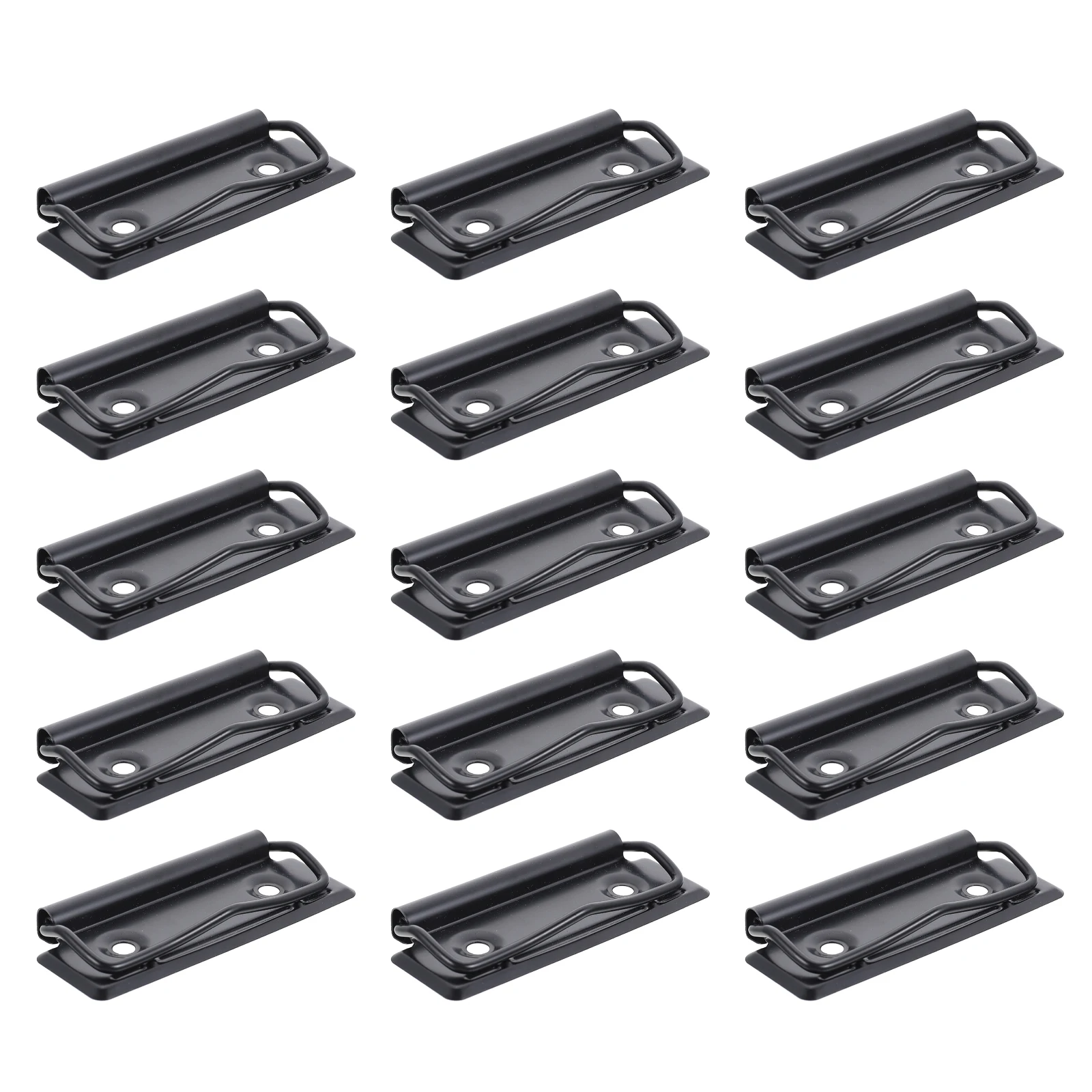 

15 Pcs Paper Clips Stationery Plate Holder Clipboards for File Notice Multifunctional Black Office