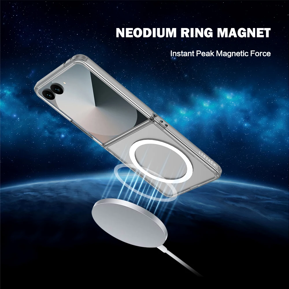 Für Samsung Galaxy Z Flip 8 Hülle Magnetische Hartabdeckung TPU+PC Klare Sturzsichere Handyhülle Für Samsung Galaxy Z Flip 8 – Detail 5