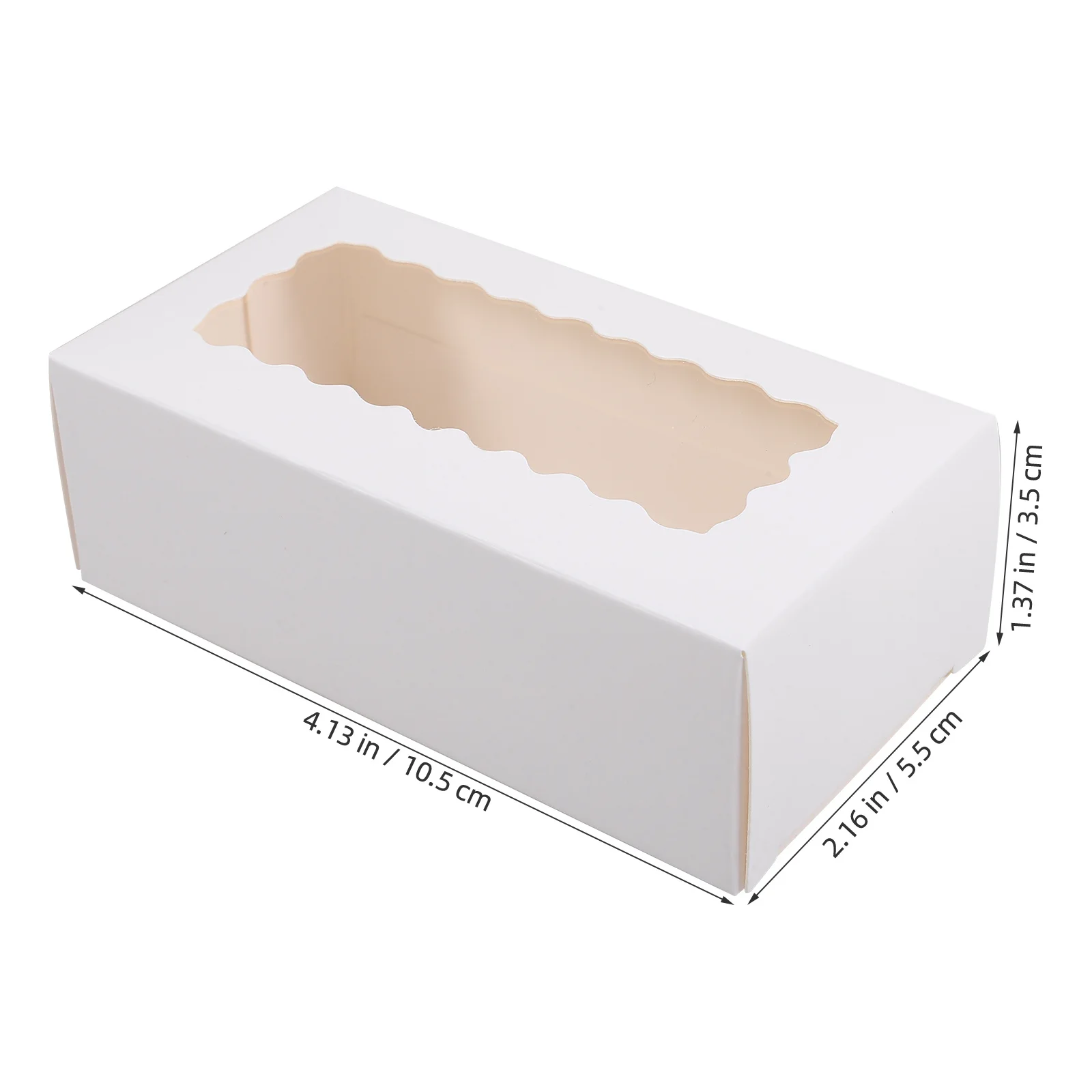 10Pcs White Card Paper Cupcake Boxes Elegant Muffin Packaging for Wedding Party Mini Pastry Cake Pop Favor Treat Box