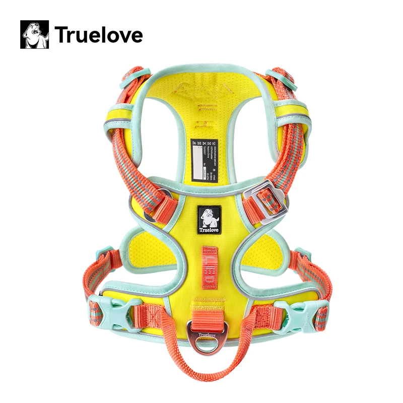 Harnais pour chien Truelove New Pet, premium, anti-traction, réfléchissant, lumineux, en nylon respirant, réglable, pour l'entraînement, TLH5657