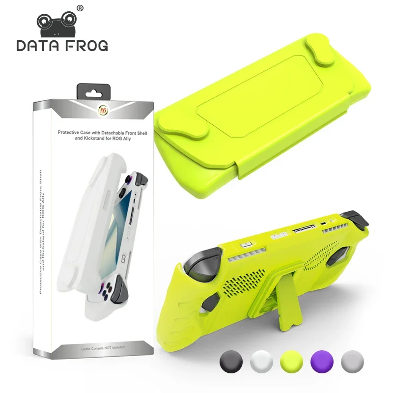 DATA FROG TPU Protective Case for ASUS ROG Ally, Shock Proof Soft Cover with Built in Kickstand Handheld Game Console Accessorie