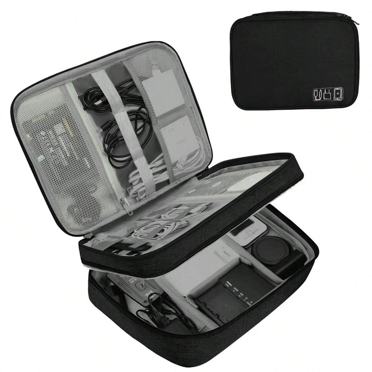 Portable Digital Storage Bag USB Gadget Waterproof Cable Organizer Pouch Electronics Devices Accessories Pack Supplies Handbag