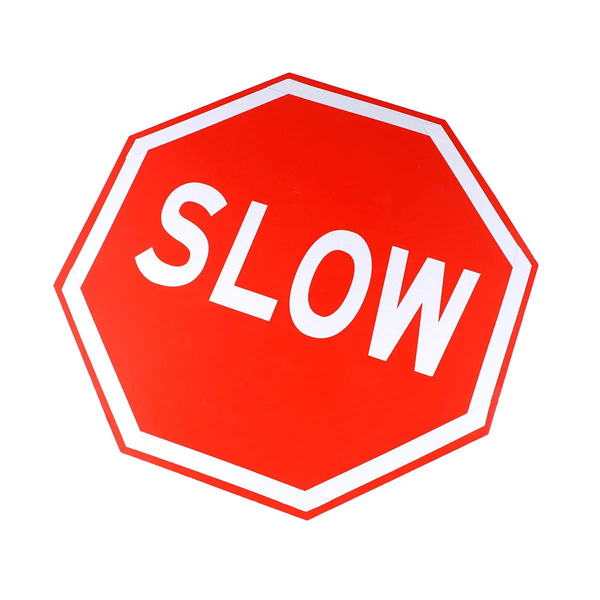 

1Pcs 30x30cm Slow Sign Traffic Indicator Heavy Duty Metal Regulatory Alert Notice for Cafe Bar Hotel Room Vintage Style Decor