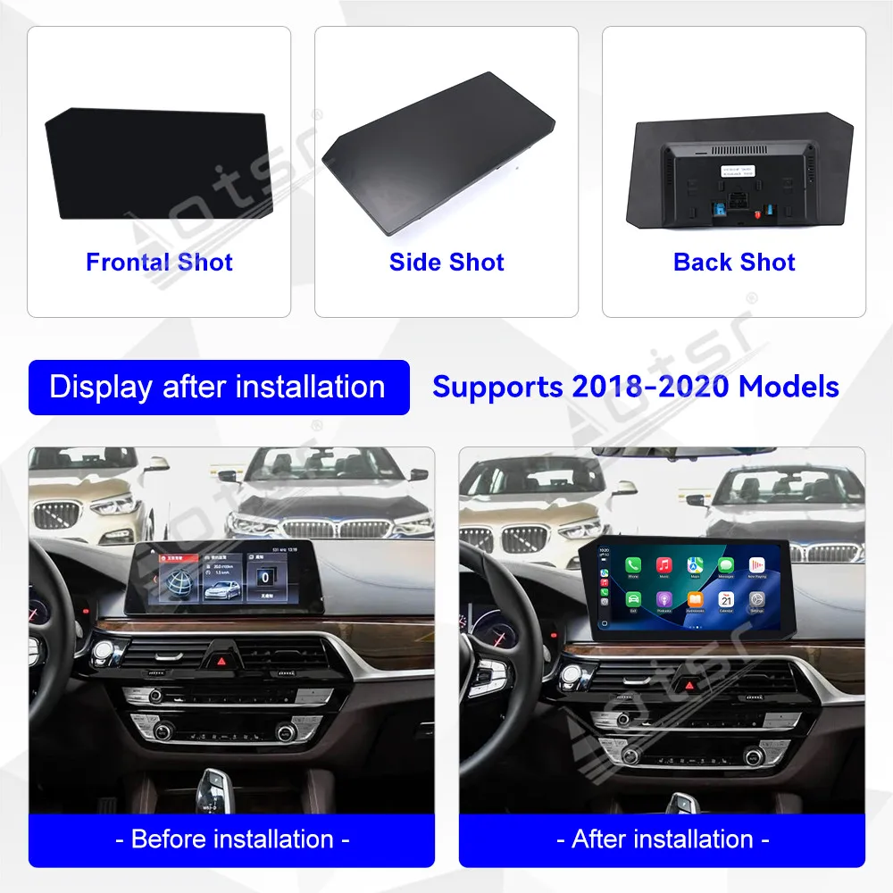 راديو سيارة أندرويد 12.9 بوصة رفيع للغاية لسيارات BMW 5/6 Series GT 2018-2020 ترقية 2026 نمط سيارة نظام تحديد المواقع والملاحة Carplay الوسائط المتعددة #3