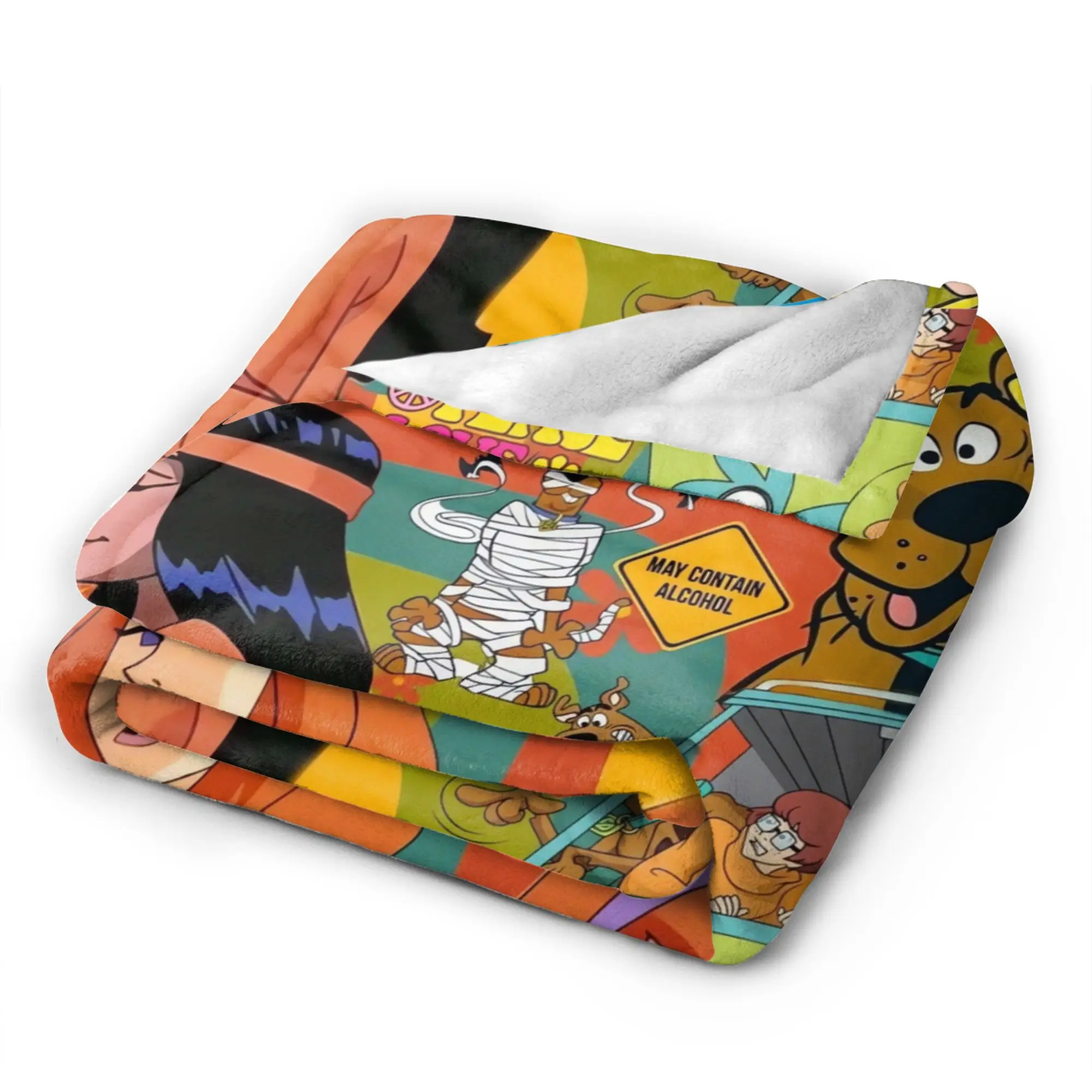 Soft Blankets Girls Boys Decorative Cartoon Halloween Throw Blanket Scoobys Doos Flannel Bedspread For Couch Bed Sofa Bed Cover