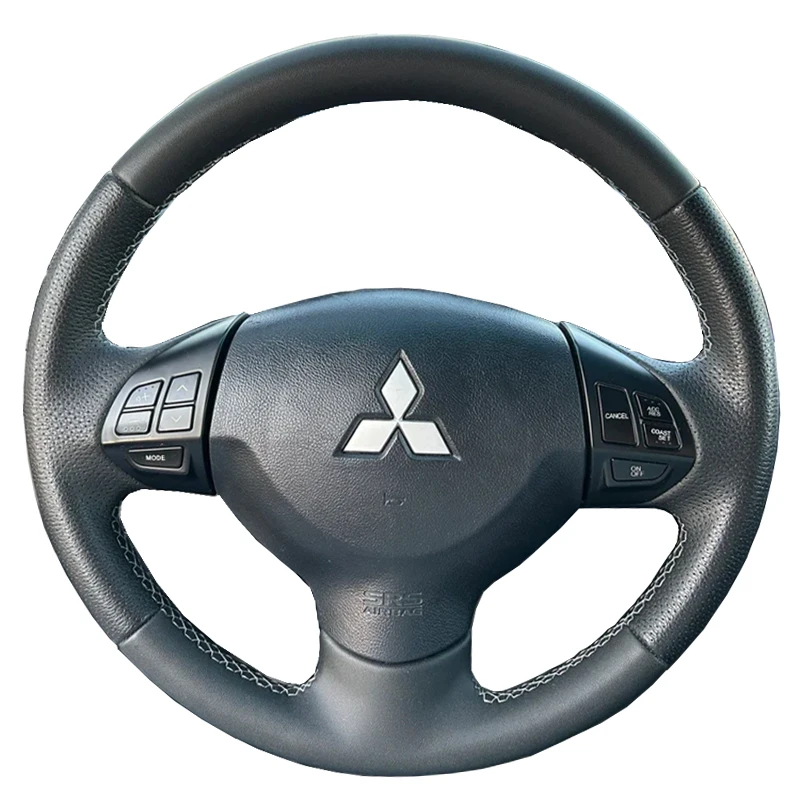 Car Steering Wheel Cover For Mitsubishi Lancer EX 10 Lancer X Outlander Customize Steering Wrap Microfiber Leather Hand Sewing