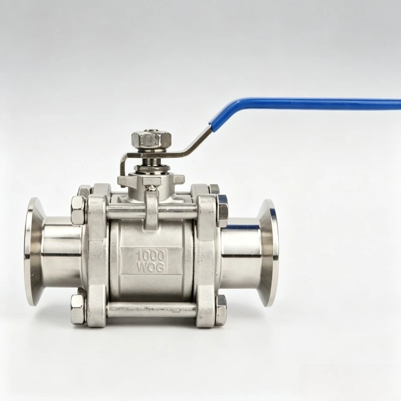 304 Stainless Steel Three Piece Clamp Ball Valve Manual Quick Open Full Port 4 Inch DN15 Sanitary