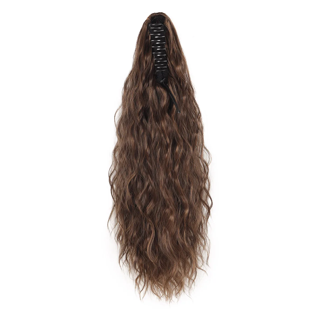 24 Zoll verworrener lockiger Pferdeschwanz, weiche synthetische Haarverlängerung, Kordelzug, Pferdeschwanz-Haarteile, schwarzer Clip-in-Pferdeschwanz für Frauen – Detail 21