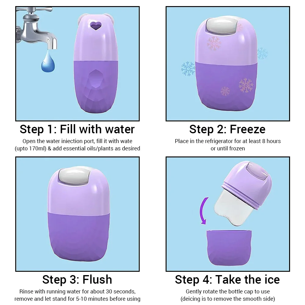 2 In 1 Ice Facial Roller Skin Care Beauty Lifting Contouring เครื่องมือ Ice Cube ถาด Ice Globe Balls เครื่องนวดหน้า Skin Care Beauty