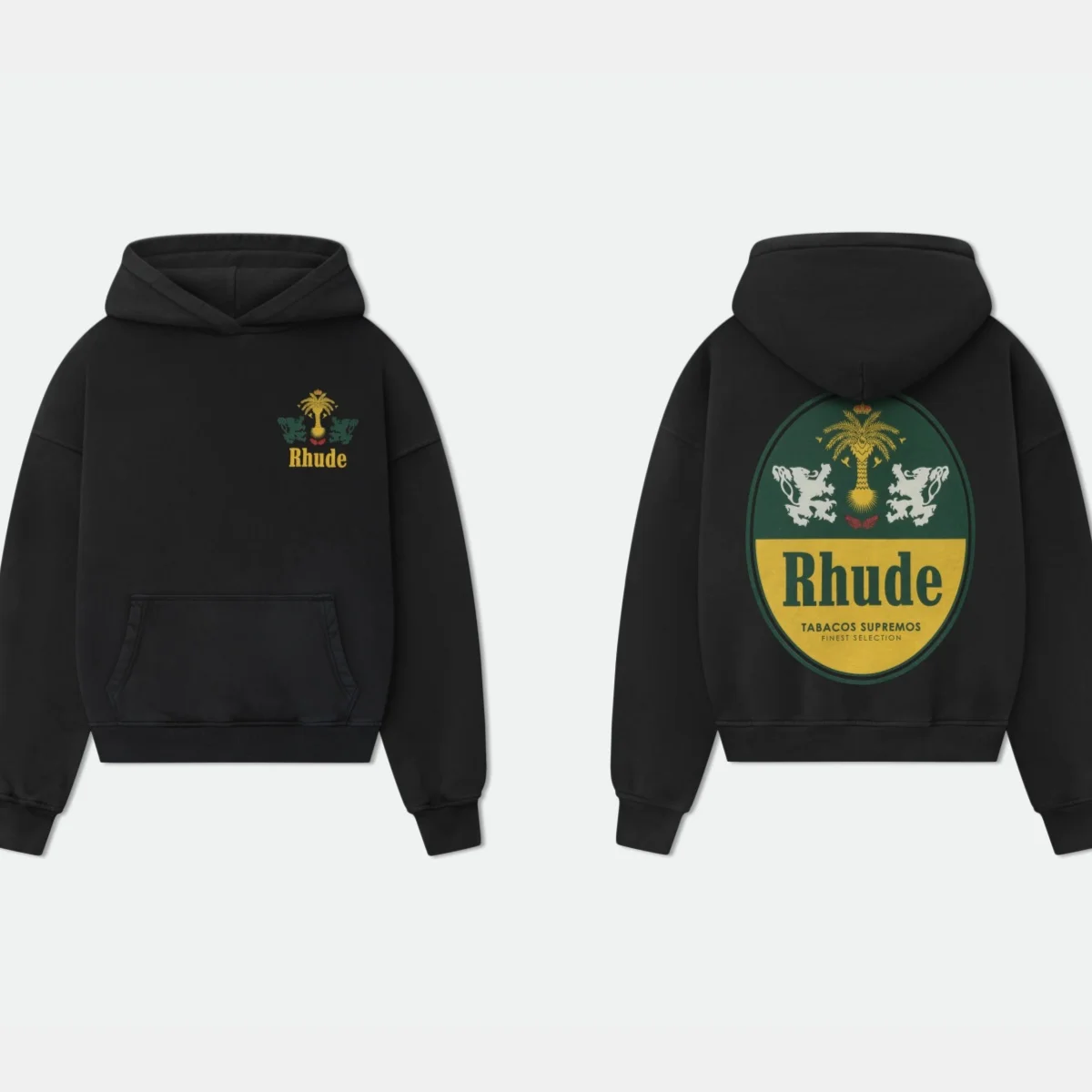Y2k RH American UDE Retro Letter Print Hooded Sweatshirt for Men and Women Loose Casual and Versatile Couple Coats Trendy Tops