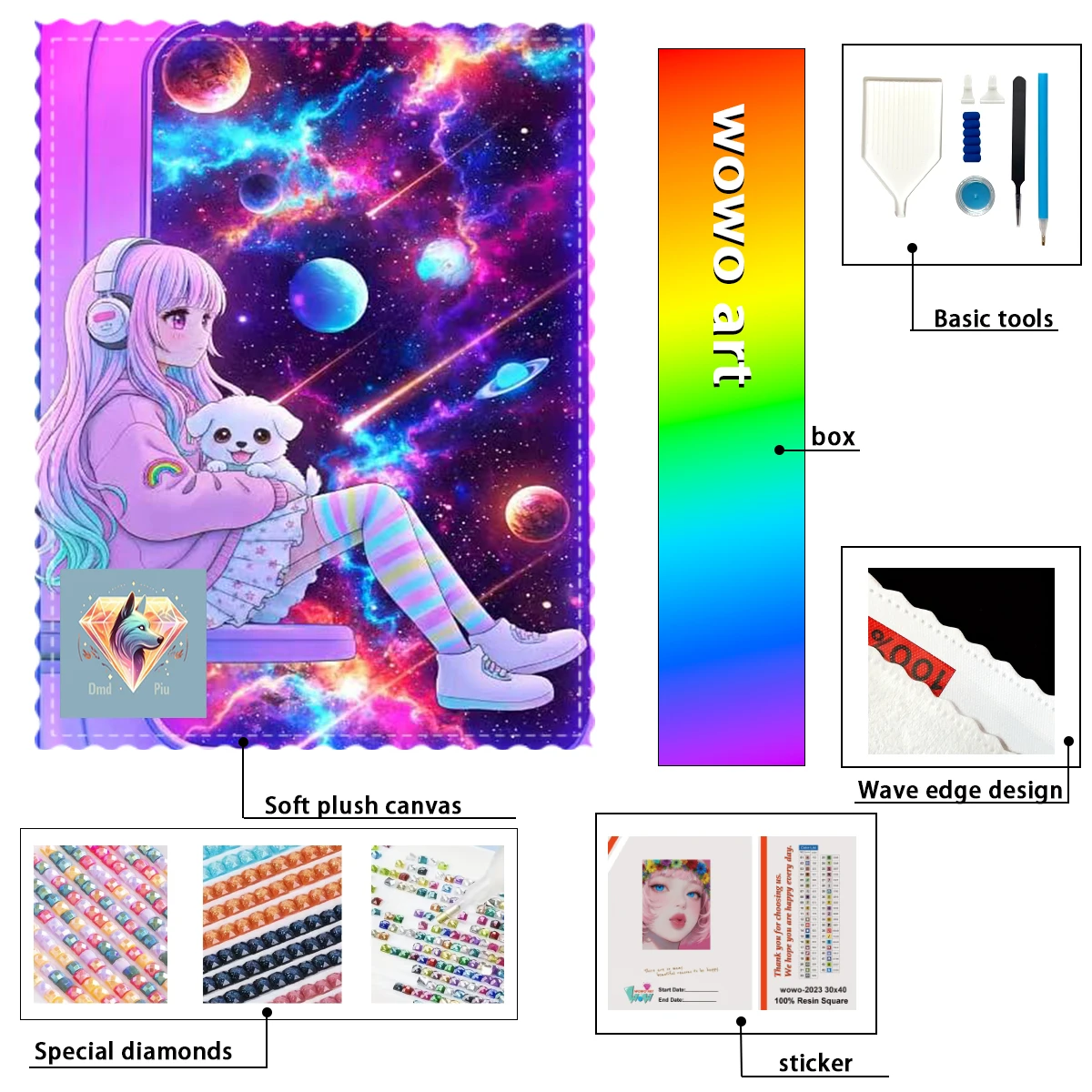 

【Piu Diamond Art】Стразы Crystal AB, стразы FD, идеальные стразы из смолы для декора