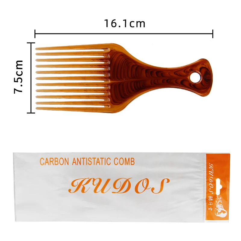 Wide Teeth Brush Pick Comb Fork Hairbrush Insert Hair Pick Comb Plastic Combs For Curly Afro Hair Styling Tools For Women Men