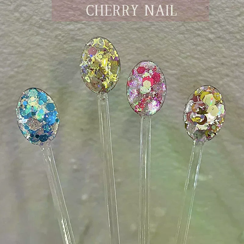 Nail Glitter Sequins 3d Laser Nail Art Flakes Colorful Confetti Sticker Manicure Supplies Make Up Diy Decals Decoration