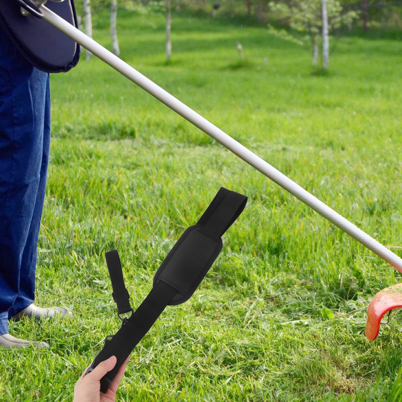 

Lawn Mower Shoulder Strap Adjustable Comfort Fit For Grass Trimmer Leaf Blower Garden Tool Carrying Support Single Shoulder