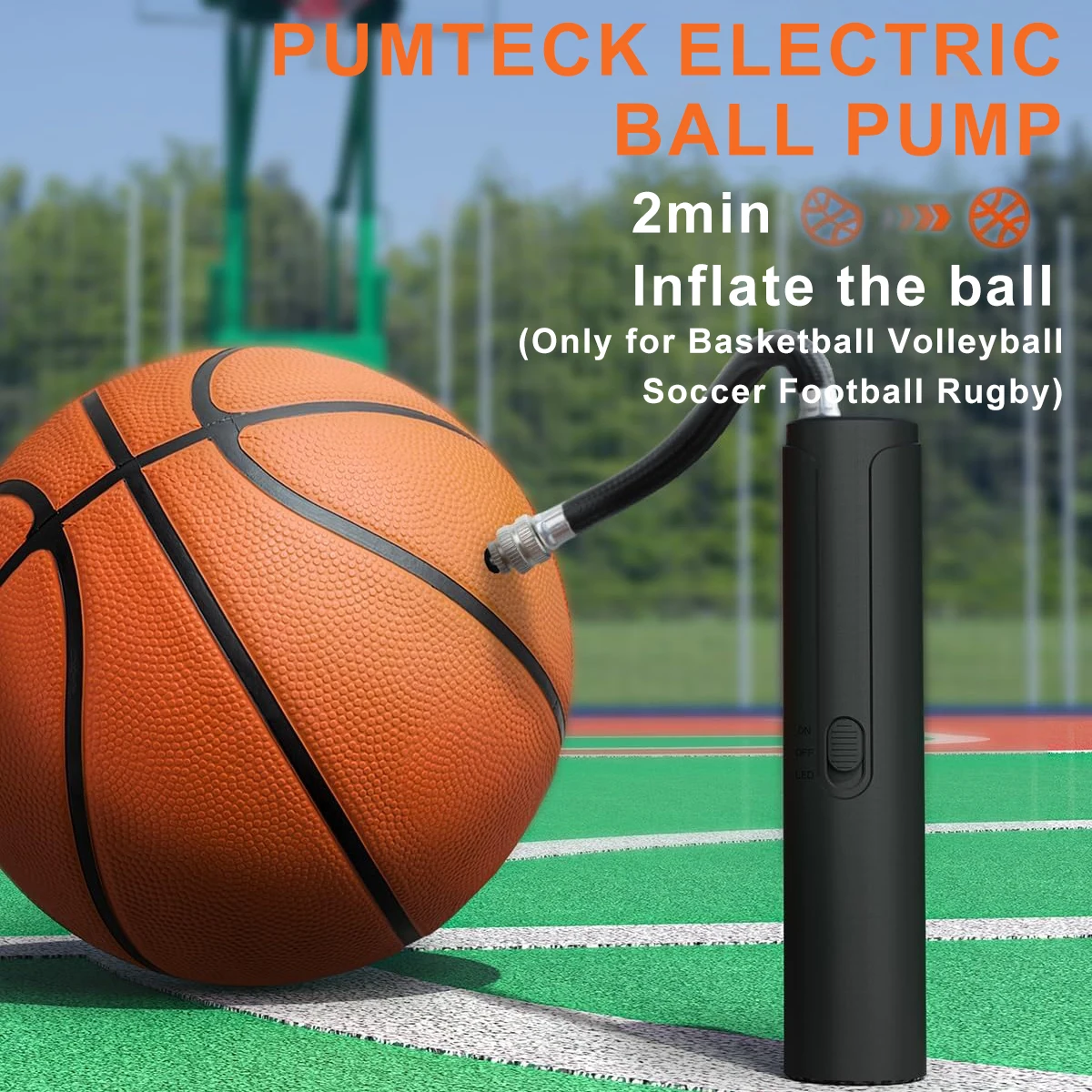 

Portable Basketball Electric Pump, Soccer Volleyball Children's Toys Pickleball Universal Wireless Inflatable Pump