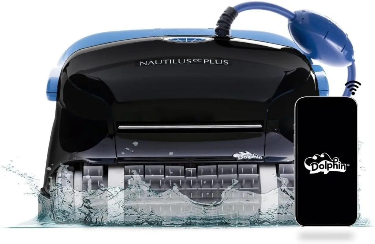 Dolphin Nautilus CC Plus Wi-Fi Automatic Robotic Pool Vacuum Cleaner, Always Cleaning, Never Charging, with Wall Climbing
