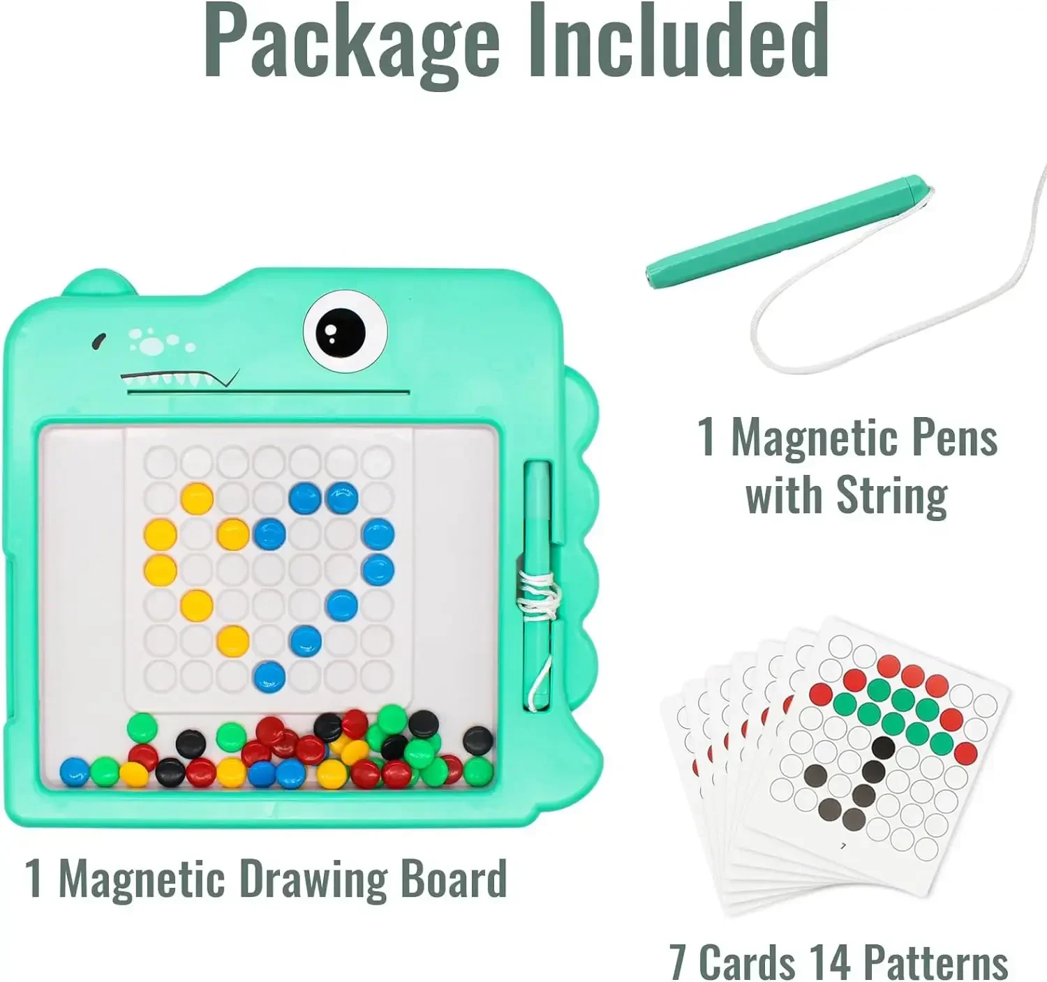 Magnetic Drawing Board for Toddlers Magnet Beads and Pen Drawing Board Montessori Educational Sensory Travel Toys