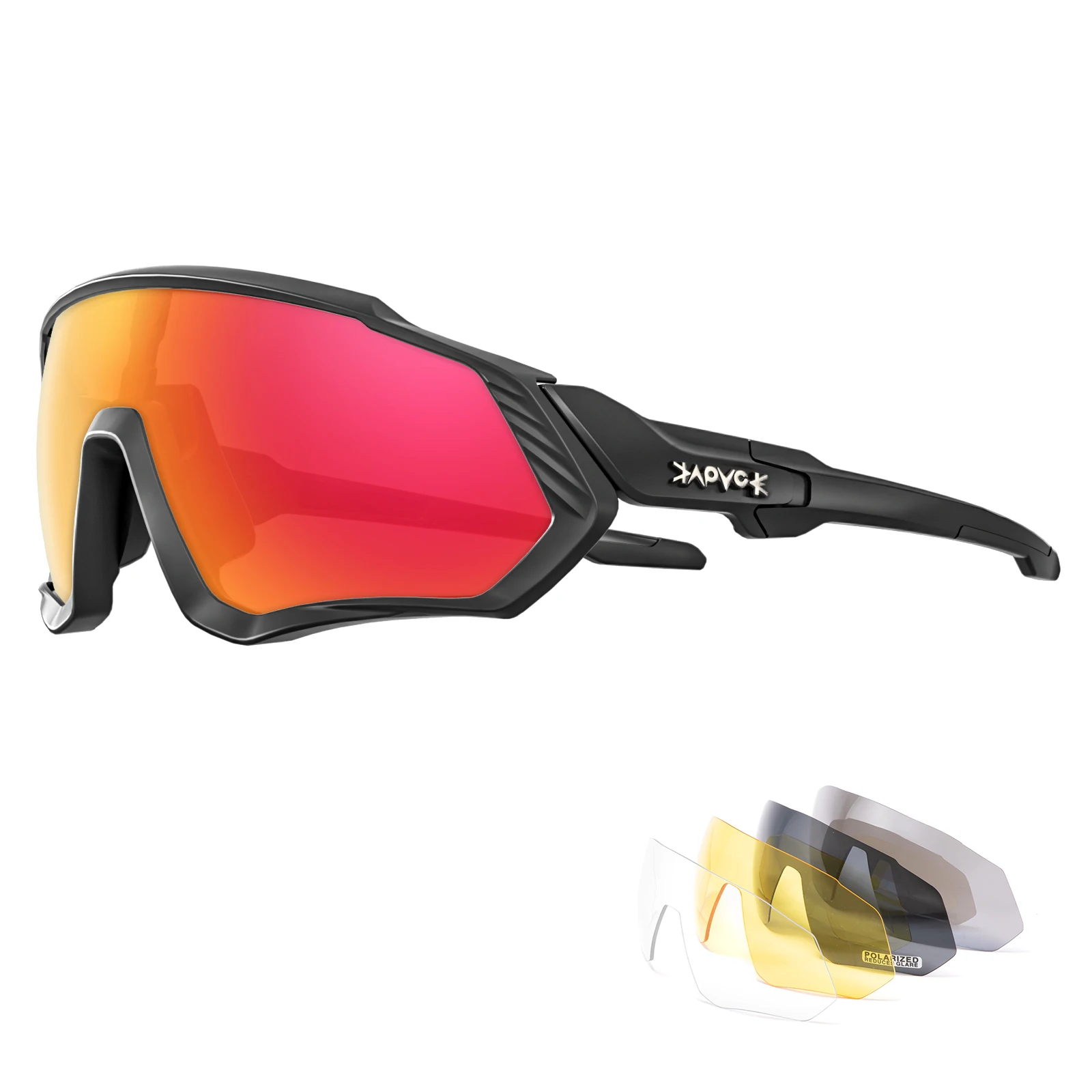Kapvoe- Photochromic Cycling Glasses for Men, Bike Sunglasses, Sports Goggles, MTB Bicycle Eyewear, Riding Protection, UV400