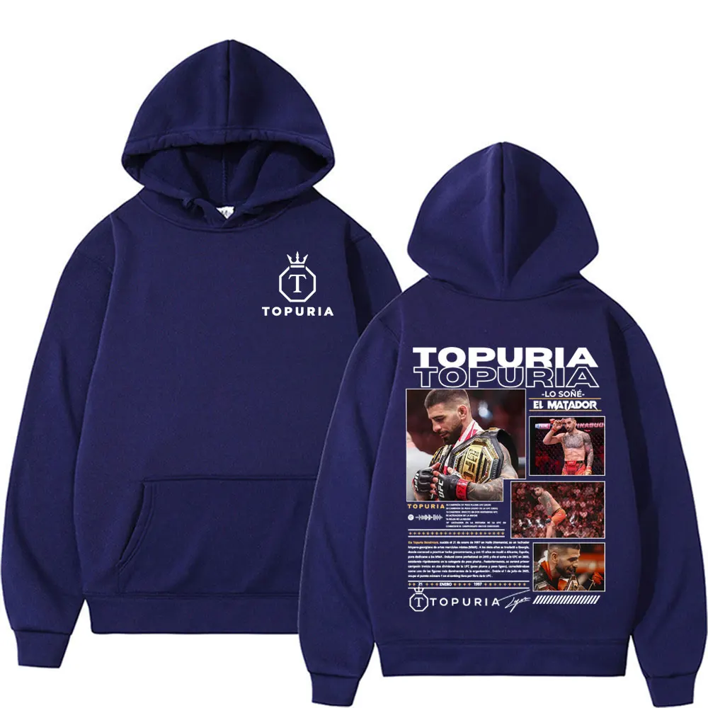 Ilia Topuria Lo Sone El Matador Graphic Hoodies Men's Fashion Vintage Oversized Hoodie Unisex Casual Fleece Sweatshirt Pullovers