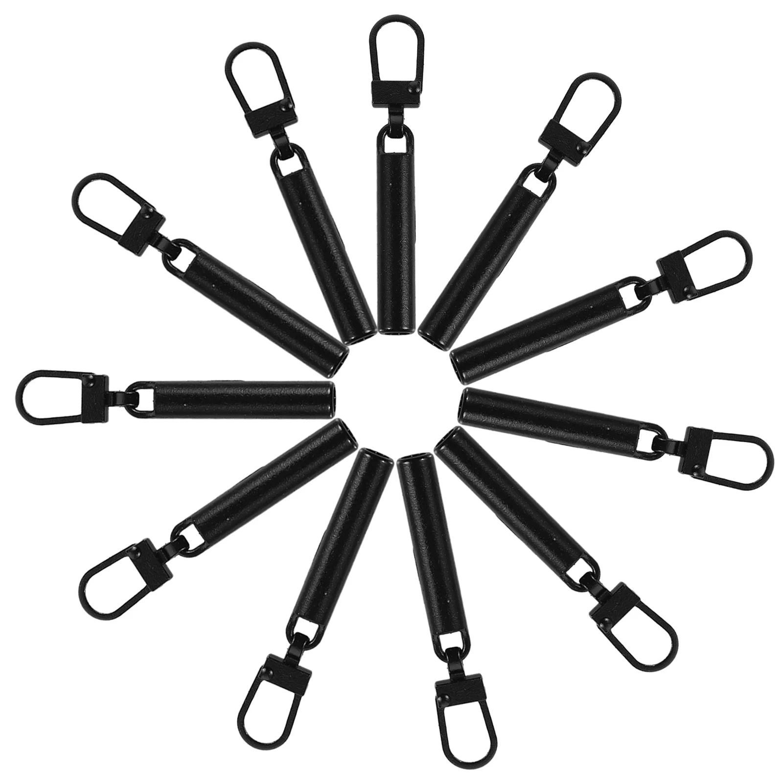 

10pcs Zipper Heads Replacement Metal Detachable Pulls Durable Zinc Alloy For Bag Backpack Suitcase Repair Fix Zipper Tab Luggage