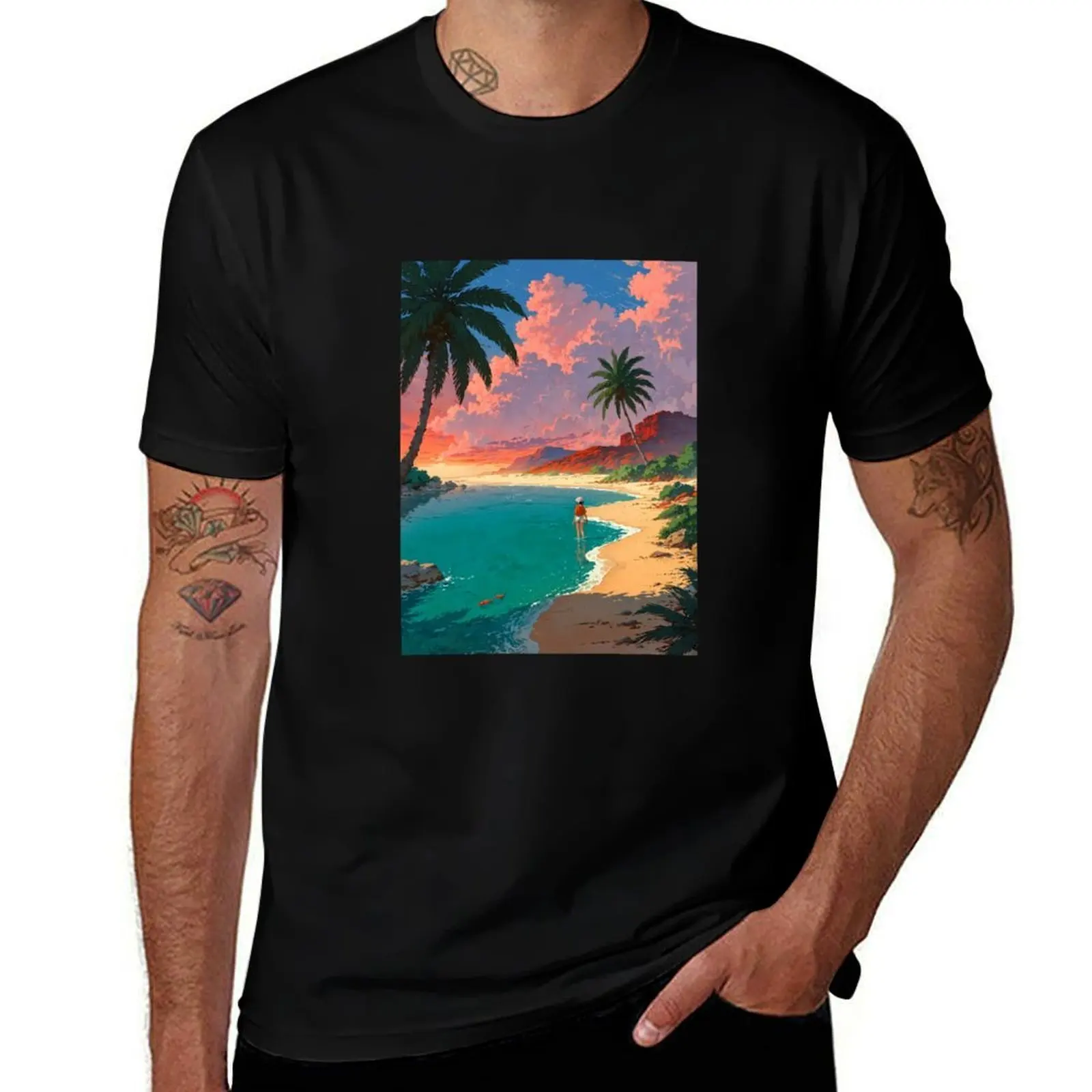 

Outcast Beach - A Dreamy Retro Anime Artwork T-Shirt fashion shirts vintage summer top essential t shirt mens t shirts pack