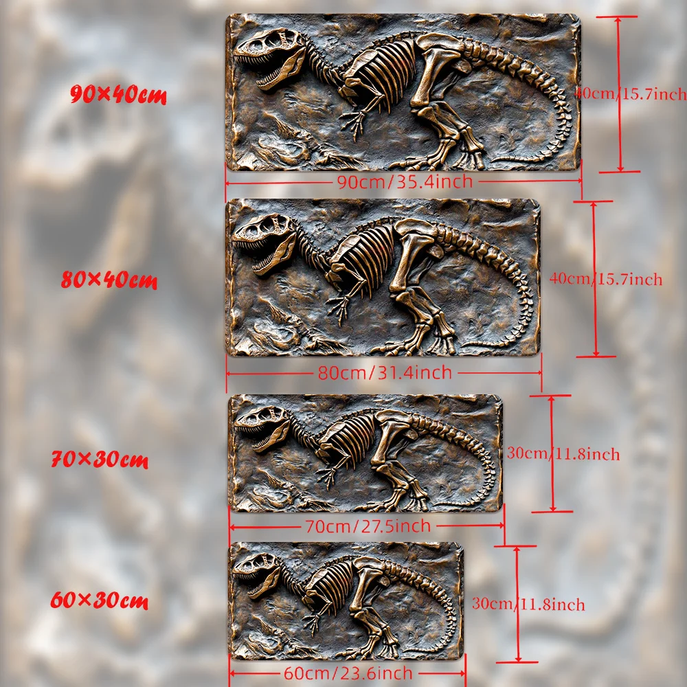 Alfombrilla de ratón grande con diseño fósil de dinosaurio, alfombrilla de escritorio para juegos, alfombrillas de goma antideslizantes, accesorios duraderos para pc, teclado, alfombrillas de ratón extendidas
