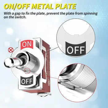 2/4 מחשבים ימיים עמיד למים מתג מתג 12v dc 30a כבד 250v. ac 15a ספסט 2 סיכה על מתג עם כיסוי אתחול עמיד למים