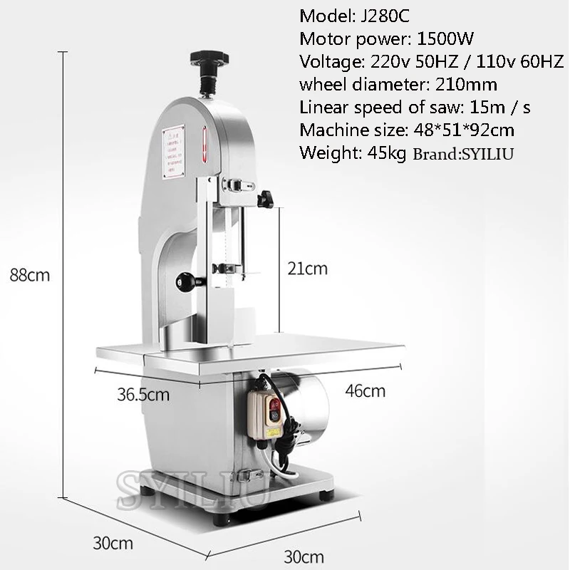 Sawing Frozen Cutter Machine/fish Cutting Machine For Fish Cube Slice Bone Saw Machine Commercial
