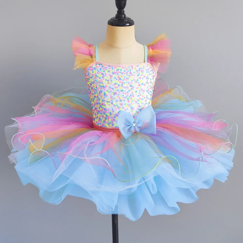 Ballerine adulte enfants fleur filles professionnel Ballet Tutu robe femmes princesse plateau crêpe cygne lac scène danse Costume