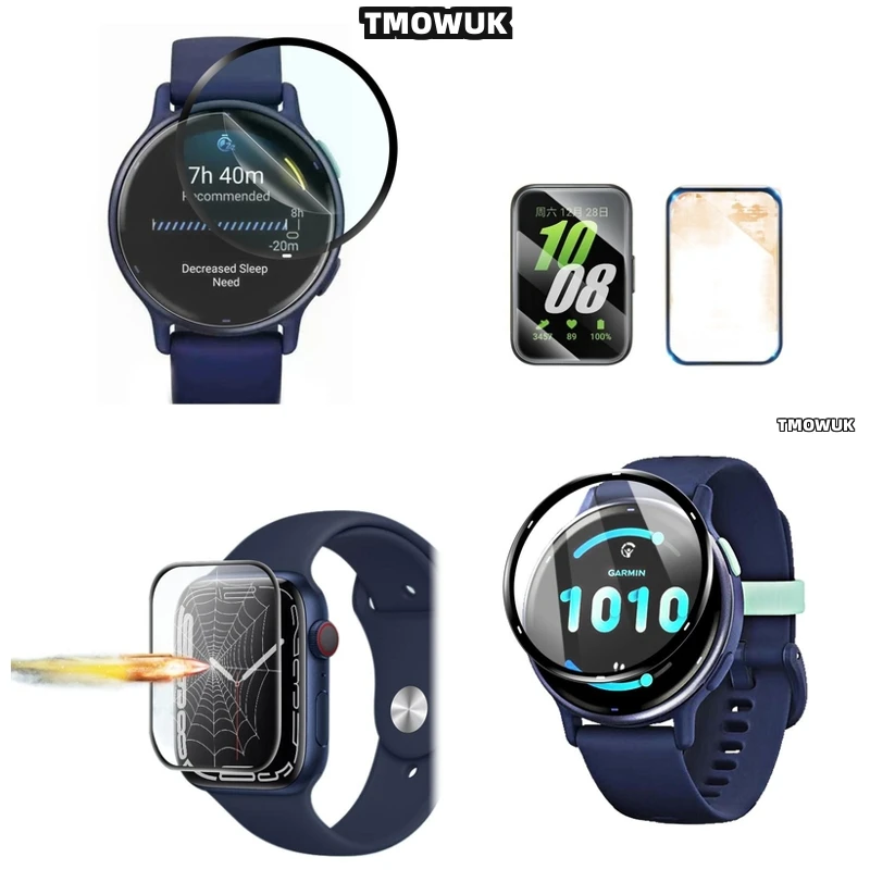 

For Garmin Vivoactive 5 6 Samsung Fit 2 3 Huawei Watch D FIT2 Redmi Watch5 Lite Screen Soft Flexible Protective Film Full Cover