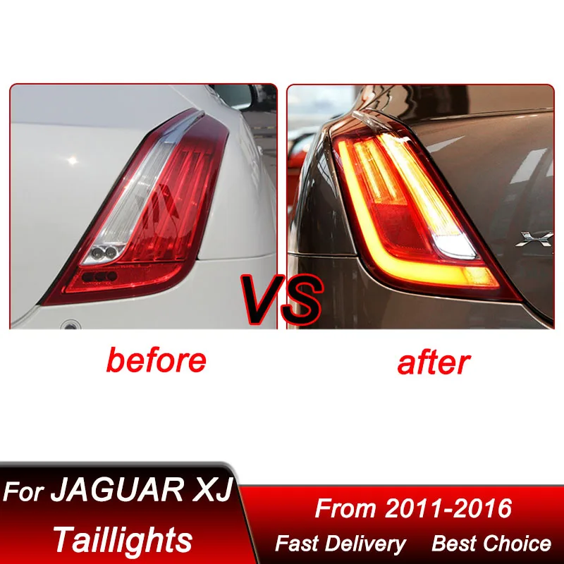 Car styling Tail Lights For JAGUAR XJ XJL 2011-2016 new style full LED Tail Lamp Dynamic Turn Signal Light Tail Lamp Assembly