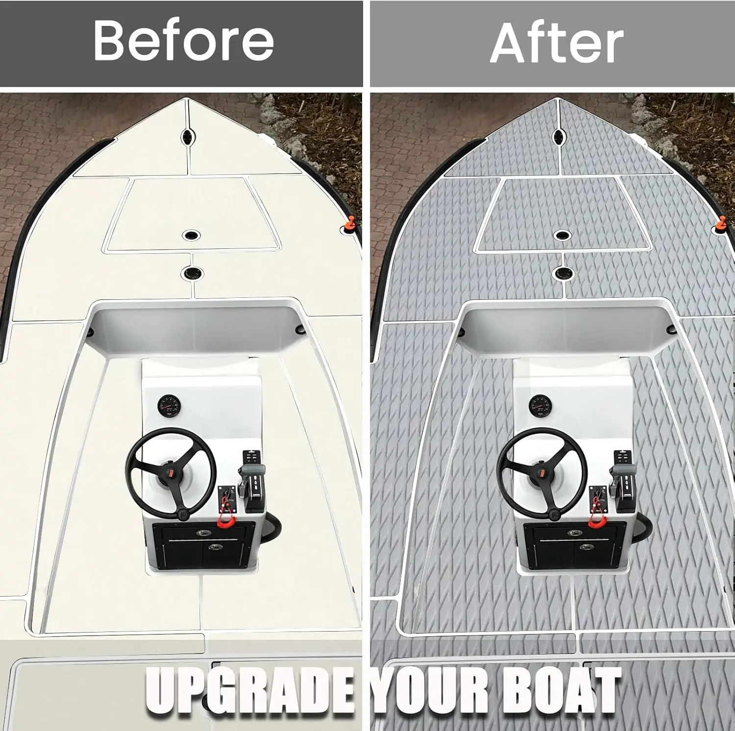 2400x410x5mm EVA Foam Boat Flooring Pad Diamond Non-slip Self Adhesive Decking Sheet Yacht Marine Mat DIY Surfboard Traction Pad