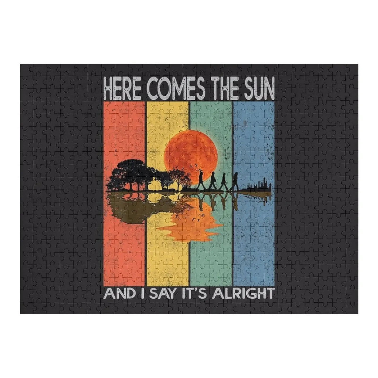 Ecco come il sole e lo dice che è vivo Puzzle grafico per chitarra Puzzle personalizzato con nome in legno Puzzle con foto personalizzate