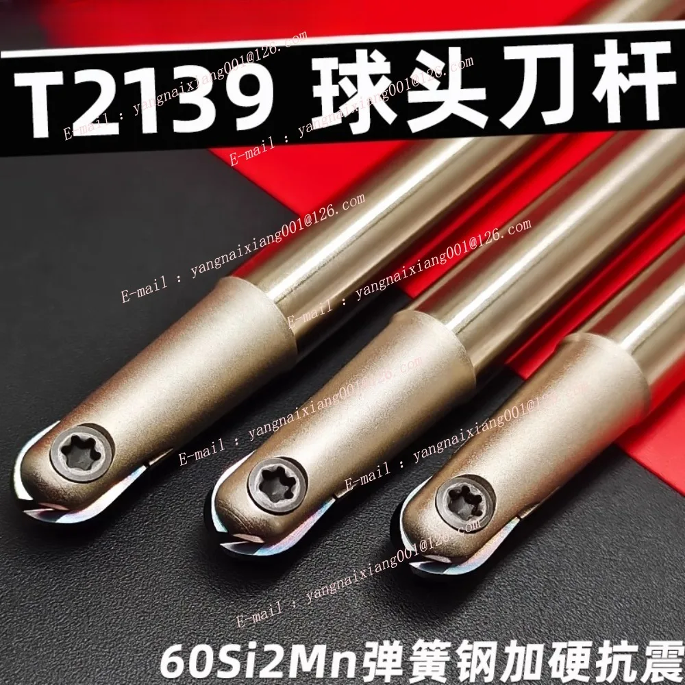 Barre de coupe T2139, Inserts en carbure, demi-cercle, Inserts de fraisage à billes P3200 R4/R5/R6/R8/R10/R15 pour l'acier/aluminium/acier inoxydable