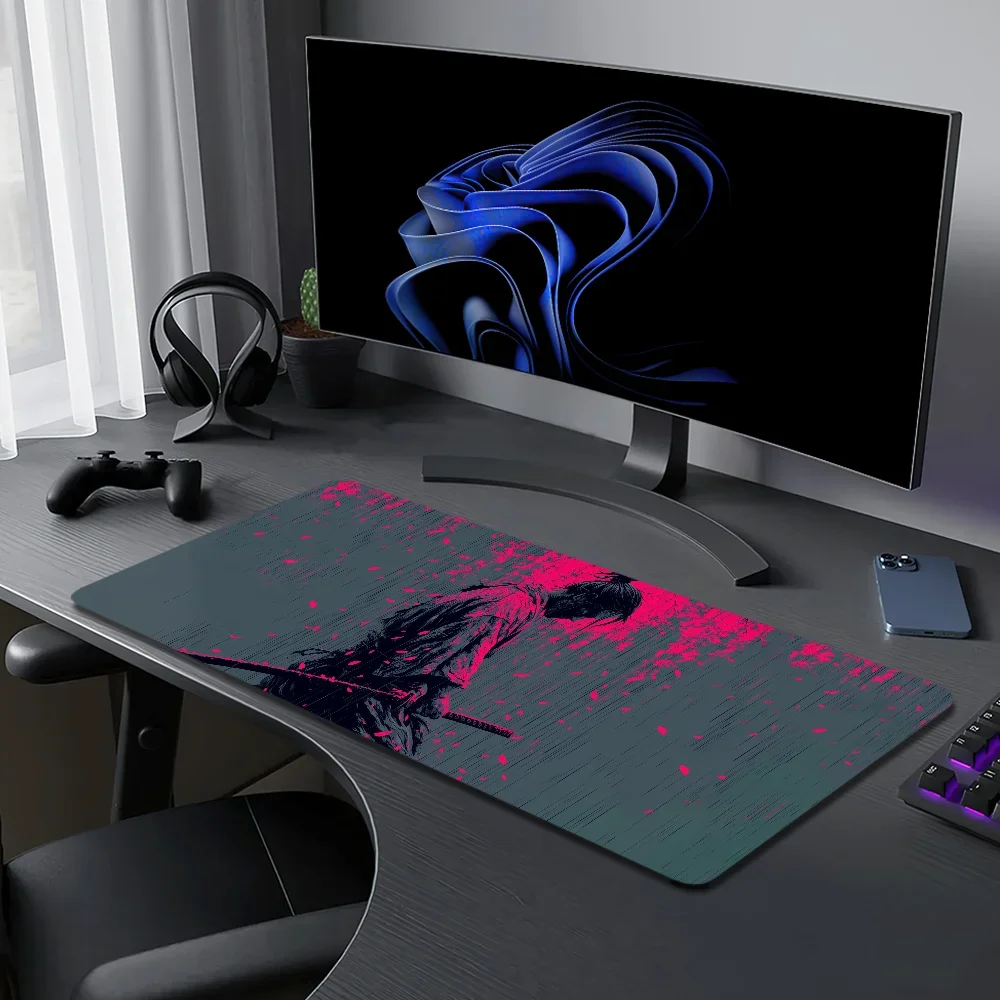 S-Samurai Art Leather Mouse Pad Large Desk Mat Keyboard Ergonomic Office Leather PC Non-slip Anti-fray Home Custom Best Price