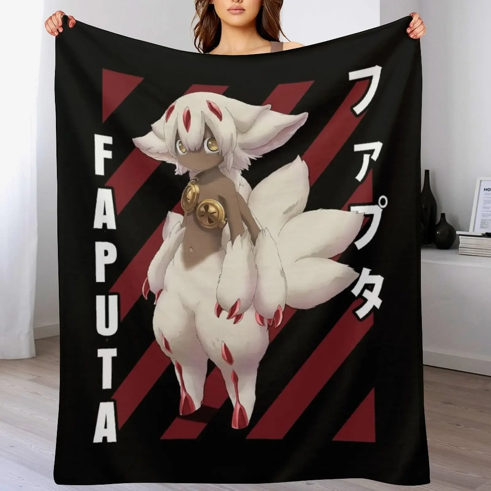 Made in Abyss - Faputa Throw Blanket Large Hair heavy to sleep Blankets