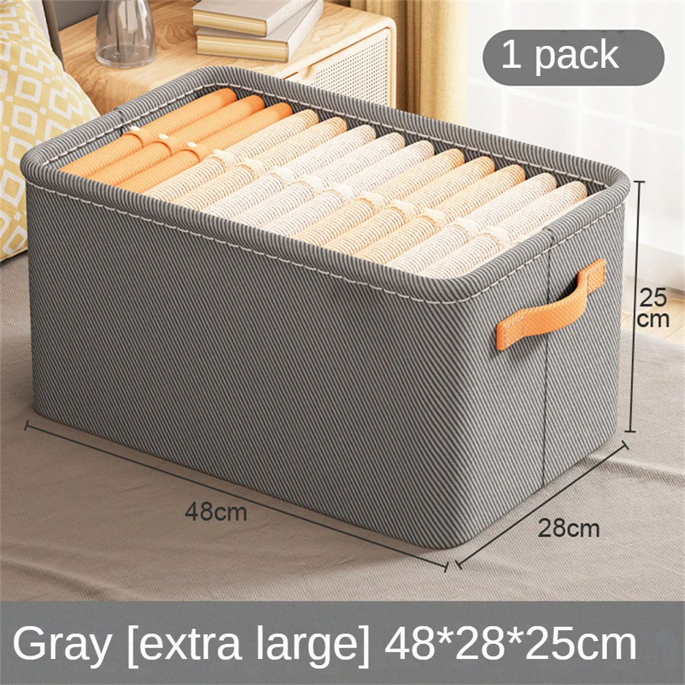 3 Types Storage Box Household Clothes Storage Box Foldable Fabric Storage Box Large Capacity Wardrobe Drawer Home Storage