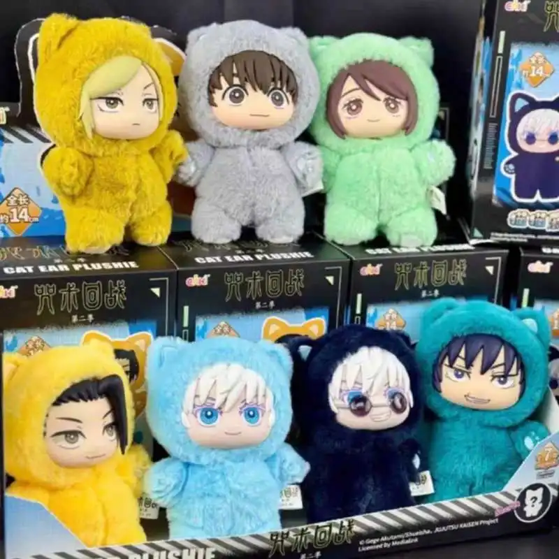 

В наличии Jujutsu Kaisen 2, слепая коробка, кошачьи уши, плюшевая серия, Mystery Box, аниме-фигурка, украшение для комнаты, коллекция детских игрушек на заказ
