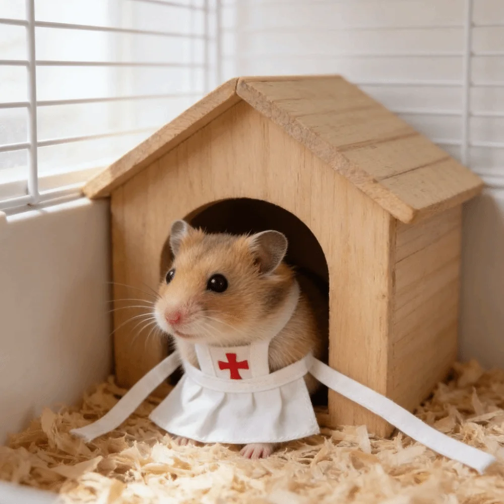 Creative Cute Hamster Nurse Apron Soft Adjustable Small Animal Costume Anti-pinch Trimming Hamster Cosplay Clothes Fancy Rats